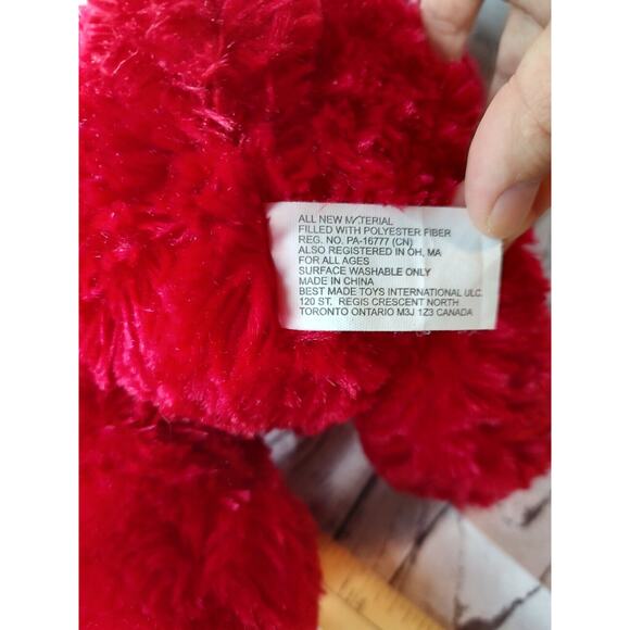 Valentine's Day red teddy bear heart foot 10 inches - Picture 7 of 7